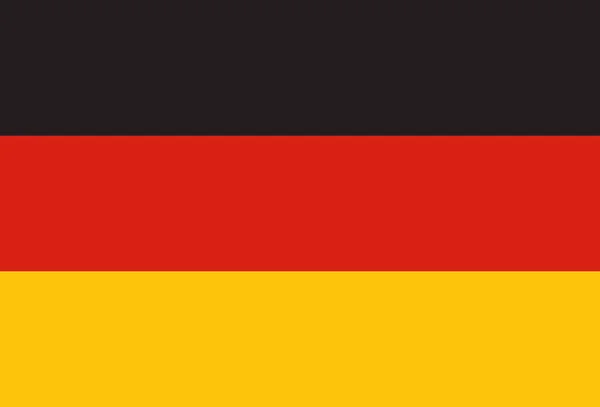 Tysk Flagga Symbol Nationell Fana Isolerad Bakgrund Europe Symbol Vektor — Stock vektor