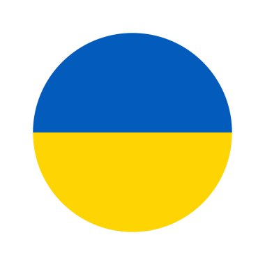 Ukrayna bayrağı sembolü, arkaplanda izole edilmiş ulusal bayrak, Avrupa sembolü illüstrasyon  .