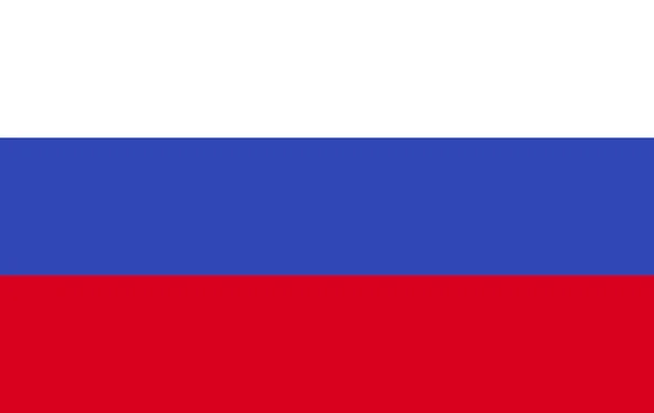 Rusland Vlag Symbool Nationale Banner Geïsoleerd Achtergrond Europa Symbool Vector — Stockvector
