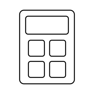 Hesap makinesi simgesi, matematik web düğmesi vektör illüstrasyonu. İnternet sitesi finans teknolojisi tasarımı .
