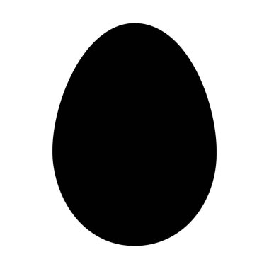 Yumurta ikonu, kabuklu Paskalya sembolü, sağlıklı doğa yiyeceği, vektör çizimi, çiftlik organik proteini .