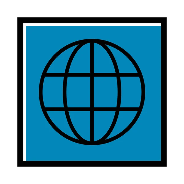 Światowy Symbol Strony Www Ikona Internetu Globus Adresu Strony Internetowej — Wektor stockowy