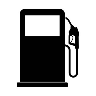 Benzin istasyonu simgesi, nozül izole edilmiş logo vektörü, benzin dizaynı, petrol enerjisi sembolü .