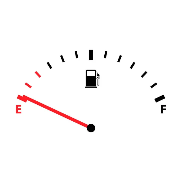 Ícone Indicador Carro Combustível Símbolo Medidor Automóvel Gasolina Calibre Ilustração —  Vetores de Stock