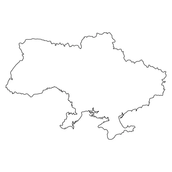 Иконка Карты Украины Географическое Пустое Понятие Изолированная Графическая Векторная Иллюстрация — стоковый вектор