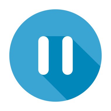 Simgeyi durdur ve duraklat, arayüz medya düğmesi, internet oynatıcı video sembolü, web film ses vektörü illüstrasyonuName .