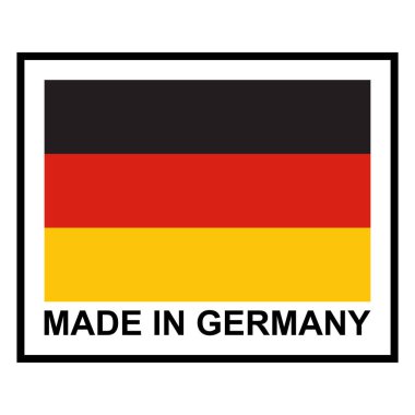 Alman yapımı mühür, ürün etiketi işareti, etiket kalitesinde pul çizimi .