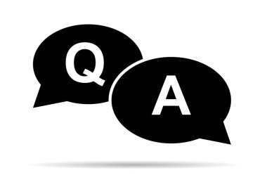 SSS, sıklıkla sorulan soru vektör simgesi. Bilgi konuşma balonu sembolü, yardım iletisi .