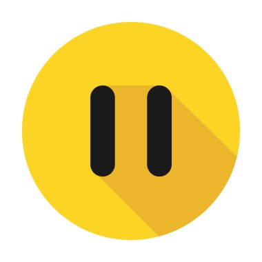 Simgeyi durdur ve duraklat, arayüz medya düğmesi, internet oynatıcı video sembolü, web film ses vektörü illüstrasyonuName .