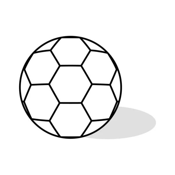 Fútbol Símbolo Pelota Fútbol Ilustración Vectorial Diseño Aislado Solo Objetivo — Archivo Imágenes Vectoriales