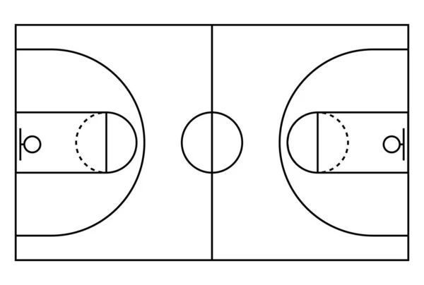 Icône Terrain Basket Ball Parquet Sol Symbole Sportif Américain Supérieur — Image vectorielle