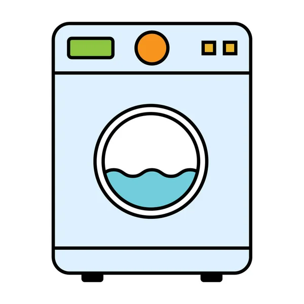 Εξοπλισμός Πλυντηρίου Ηλεκτρικό Πλυντήριο Εικονίδιο Ρούχα Σύμβολο Πλύσης Διάνυσμα Εικονογράφηση — Διανυσματικό Αρχείο
