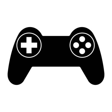 Oyun konsolu oyun alanı simgesi, joystick aygıtı teknoloji düğmesi vektör ilüstrasyonu, eğlenceli oyun .
