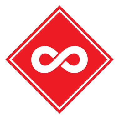 Sonsuz geometrik ikon, matematiksel dövme sembolü, sonsuz soyut şekil vektör çizimi modern işaret .