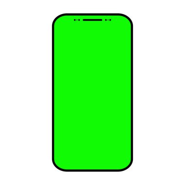 Yeşil ekran boş arkaplan, boş dijital video şablon modelleme vektör resimlemesi .