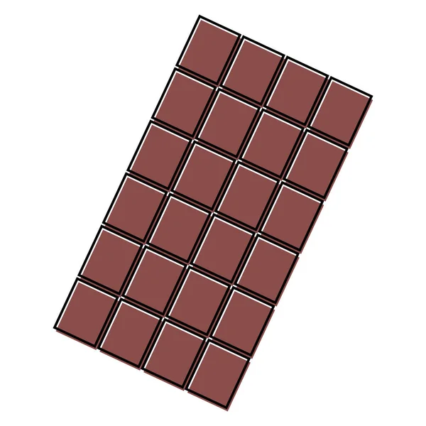 Icono Barra Chocolate Dulce Silueta Sabrosa Comer Símbolo Ilustración Vector — Vector de stock