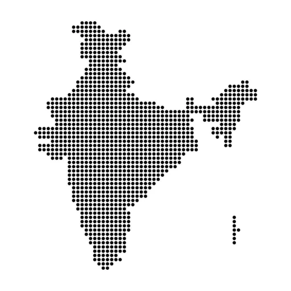 印度地图图解 旅游地理图标 印度国家地图集地区 矢量图解 — 图库矢量图片