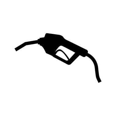 Benzin istasyonu simgesi, nozül izole edilmiş logo vektörü, benzin dizaynı, petrol enerjisi sembolü .