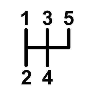 Araç manuel kaydırma simgesi, araç vites teknolojisi vektör illüstrasyon ekipmanları .