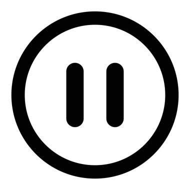 Simgeyi durdur ve duraklat, arayüz medya düğmesi, internet oynatıcı video sembolü, web film ses vektörü illüstrasyonuName .