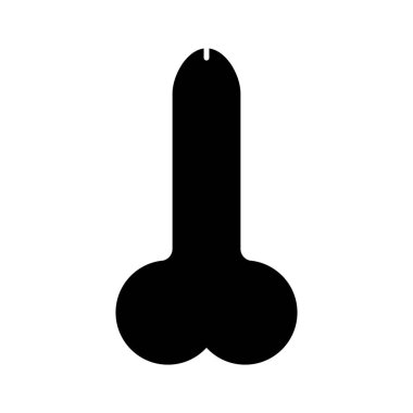 Man anatomy organ, penis pictogram icon, masculine genital web graphic vector illustration .