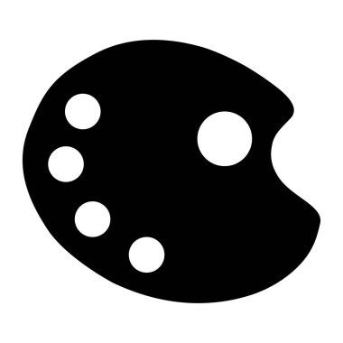 Renkli düz sanat aracı paleti, sanatçı web tasarımı grafik çizimi illüstrasyonu .