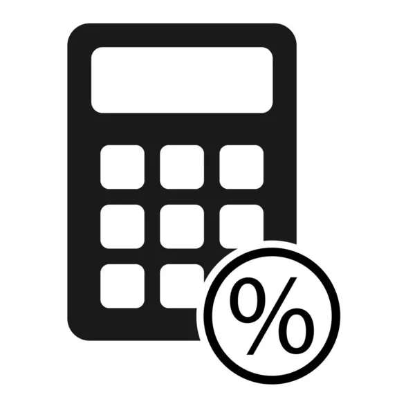 Icona Calcolatrice Illustrazione Vettoriale Pulsante Web Matematica Internet Sito Web — Vettoriale Stock