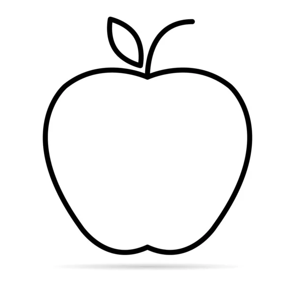 Значок Apple Тіні Здоровий Сирий Символ Солодкі Фрукти Векторний Дизайн — стоковий вектор