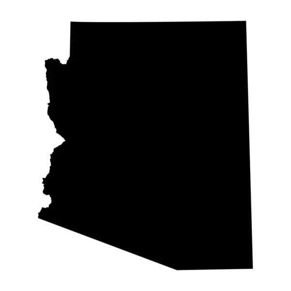 亚利桑那州的地图形状 美国的联合州 平面概念图标符号矢量插图 — 图库矢量图片