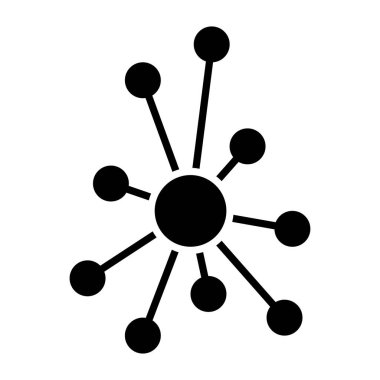 İnbot düz ağ simgesi, yapısal vektör sembolünü beyaz arkaplanda izole et, teknoloji sistemi .