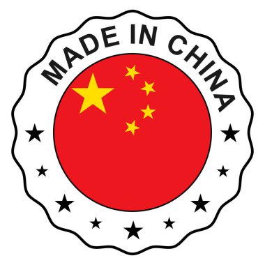 Çin yapımı mühür, ürün etiketi işareti, etiket kalitesinde pul çizimi .