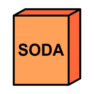 Baking soda ingredient icon, cook food design symbol, bakery product vector illustration .
