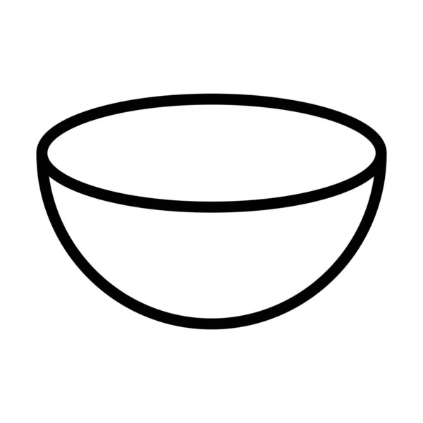 ボウルアイコン 背景に隔離された食品記号 ベクトルイラスト 食事ディナーシンボルデザイン — ストックベクタ