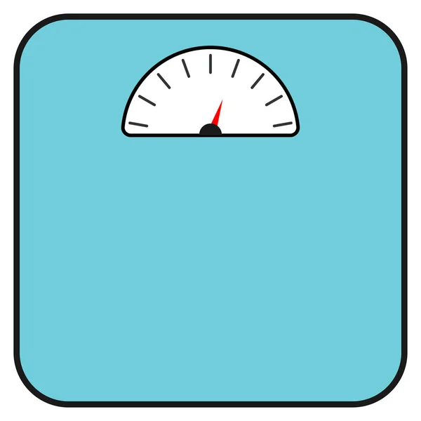Ícone Escala Peso Símbolo Saudável Corpo Dieta Ilustração Vetor Medida — Vetor de Stock