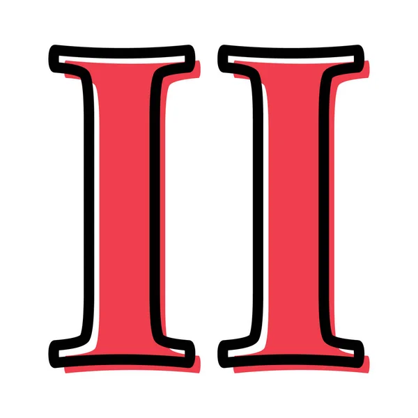 Ícone Número Numeral Romano Signo Estilo Tipografia Letras Ilustração Vetor —  Vetores de Stock