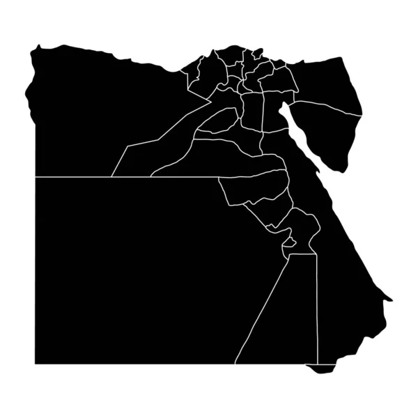 Egipto Mapa Detallado Alto País Icono Gráfico Geografía África Frontera — Vector de stock