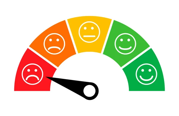 Customer Satisfaction Meter Icon Graph Rating Measure Business Report Vector — Image vectorielle