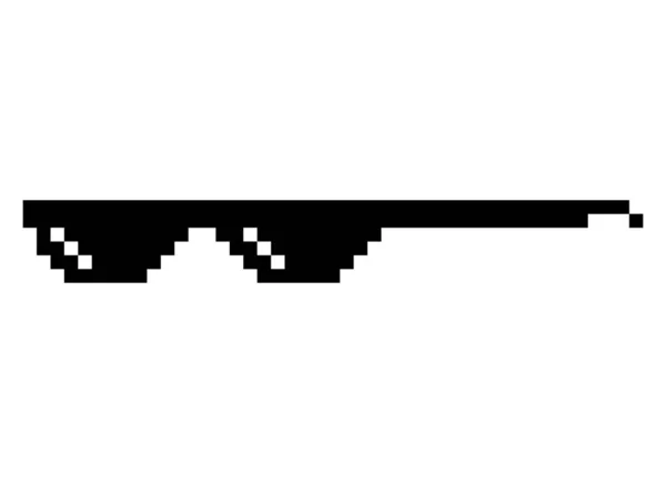Веселий Ретро Піксель Сонцезахисного Скла Значок Стиль Життя Меме Сонцезахисні — стоковий вектор