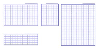 Beyaz arkaplan vektör illüstrasyonunda izole edilmiş yaratıcı yakın plan kare el yazması simgesi dosya kümesi .