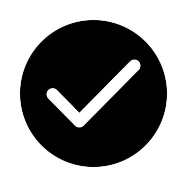 İşaretleme işareti, tik simgesi, başarılı - evet vektör illüstrasyonu arka planda izole edildi, oy pozitif .