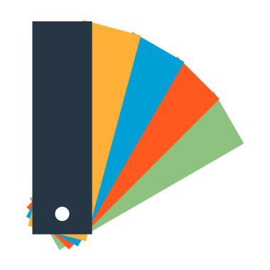 Pantone renk simgesi, renkli grafik katalog sembolü, renk şablonu web vektör çizimi .