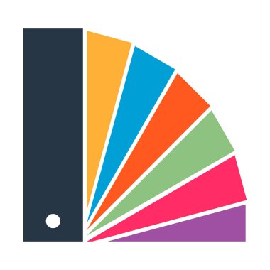 Pantone renk simgesi, renkli grafik katalog sembolü, renk şablonu web vektör çizimi .