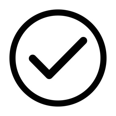 İşaretleme işareti, tik simgesi, başarılı - evet vektör illüstrasyonu arka planda izole edildi, oy pozitif .