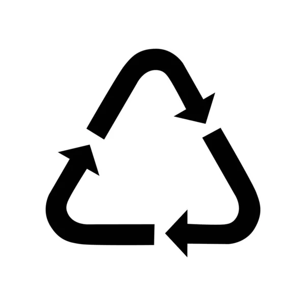 Kunststof Symbool Ecologie Recycling Teken Geïsoleerd Witte Achtergrond Pictogram Verpakkingsafval — Stockvector