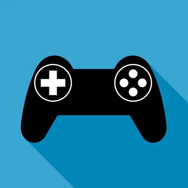 Konsole Gaming Gamepad Symbol Joystick Gadget Technologie Taste Vektor Abbildung — Stockvektor