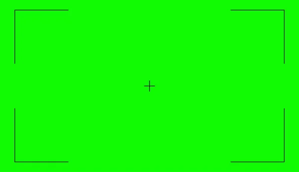 Grüner Bildschirm Leerer Hintergrund Leere Digitale Video Vorlage Attrappe Vektor — Stockvektor