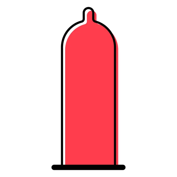 Condom Icon Health Protection Rubber Symbol Preventation Web Sign Design — Stockový vektor