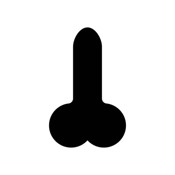 Man Anatomy Organ Penis Pictogram Icon Masculine Genital Web Graphic — Stockvector