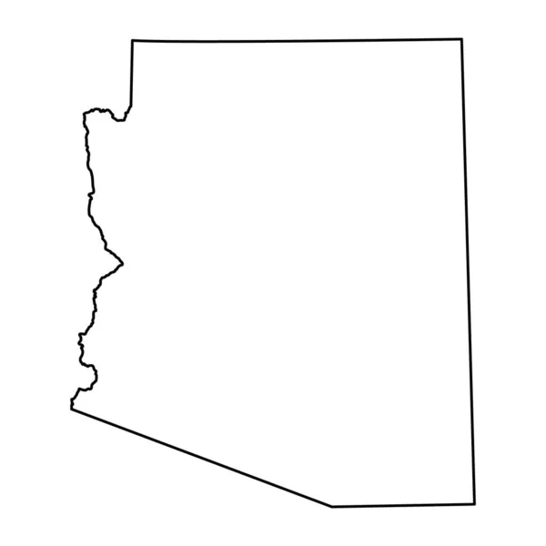 Arizonská Mapa Spojené Státy Americké Ilustrace Vektorového Symbolu Ploché Koncepce — Stockový vektor
