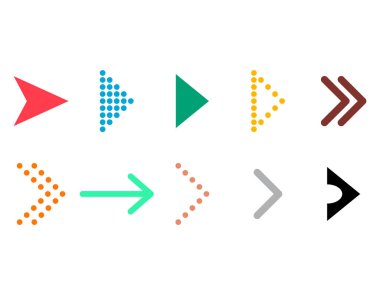 İnternet düğmesi, çevrimiçi web tasarımı ok taşıma simgesi, vektör illüstrasyonu kümesi .